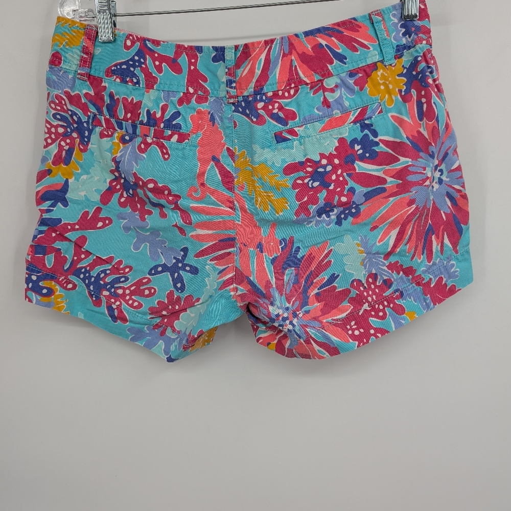 Lilly Pulitzer Sippin & Trippin-Callahan Seahorses Shorts Women's Size 8 - Picture 3 of 5